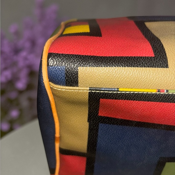 Vintage Double Fish Boston Bag (Geometric Pattern) - Picture 8 of 11